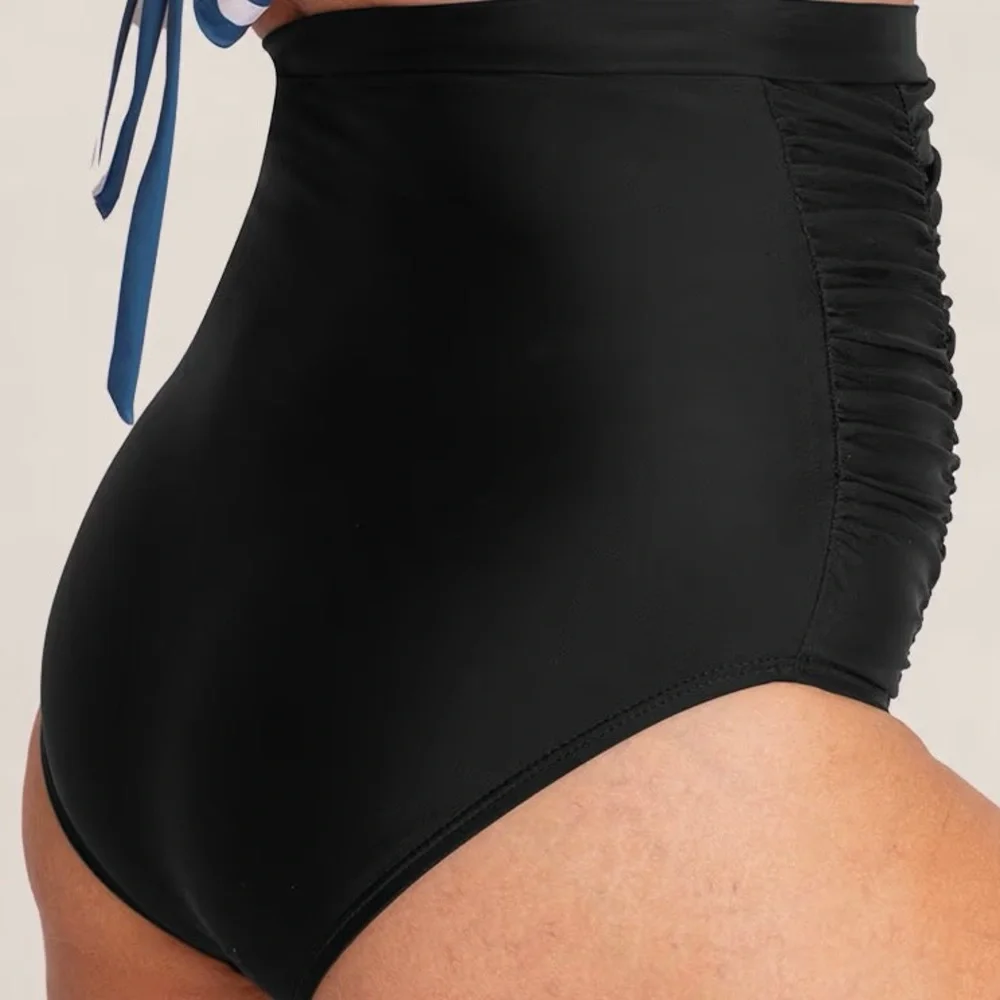 Shapermint Elegant Black High-Waisted Bikini Bottom - Picture 2 of 9